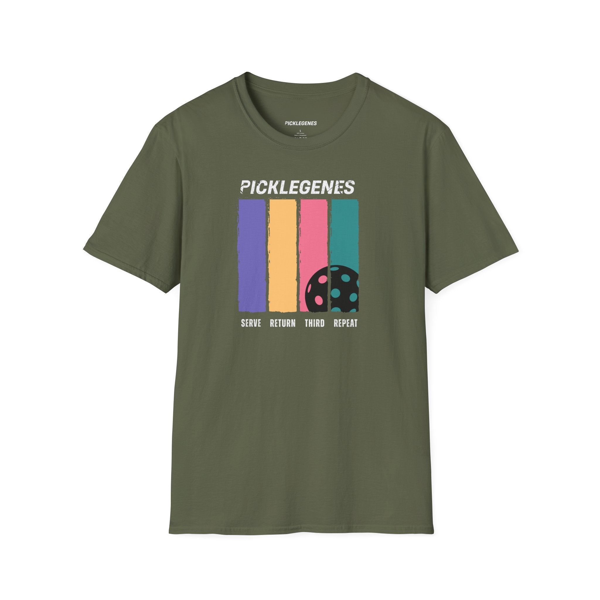Serve Return Third Repeat Pickleball T-shirt - Pickleball T-Shirt Design 11