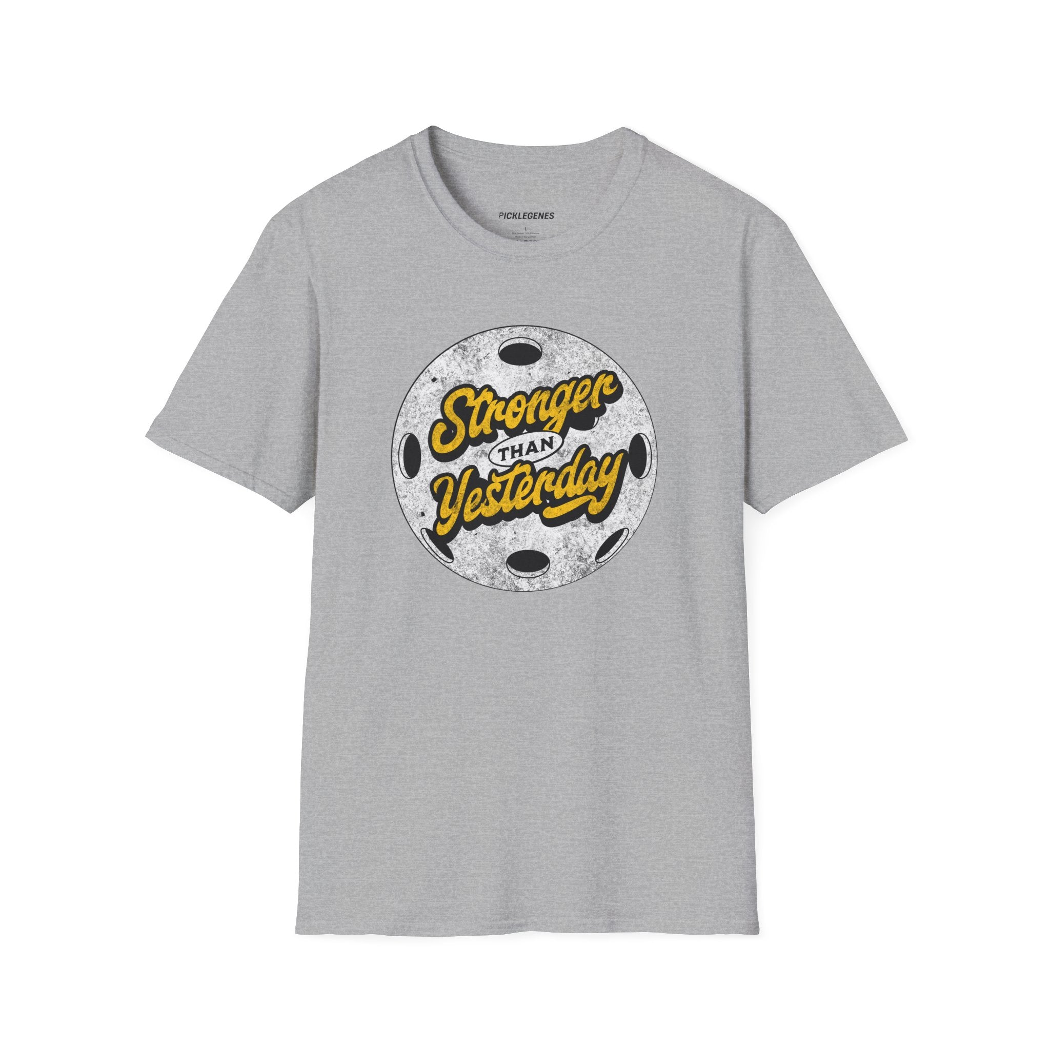 Stronger Than Yesterday Athletic Pickleball T-Shirt for Men & Women - Pickleball T-Shirt Design 8