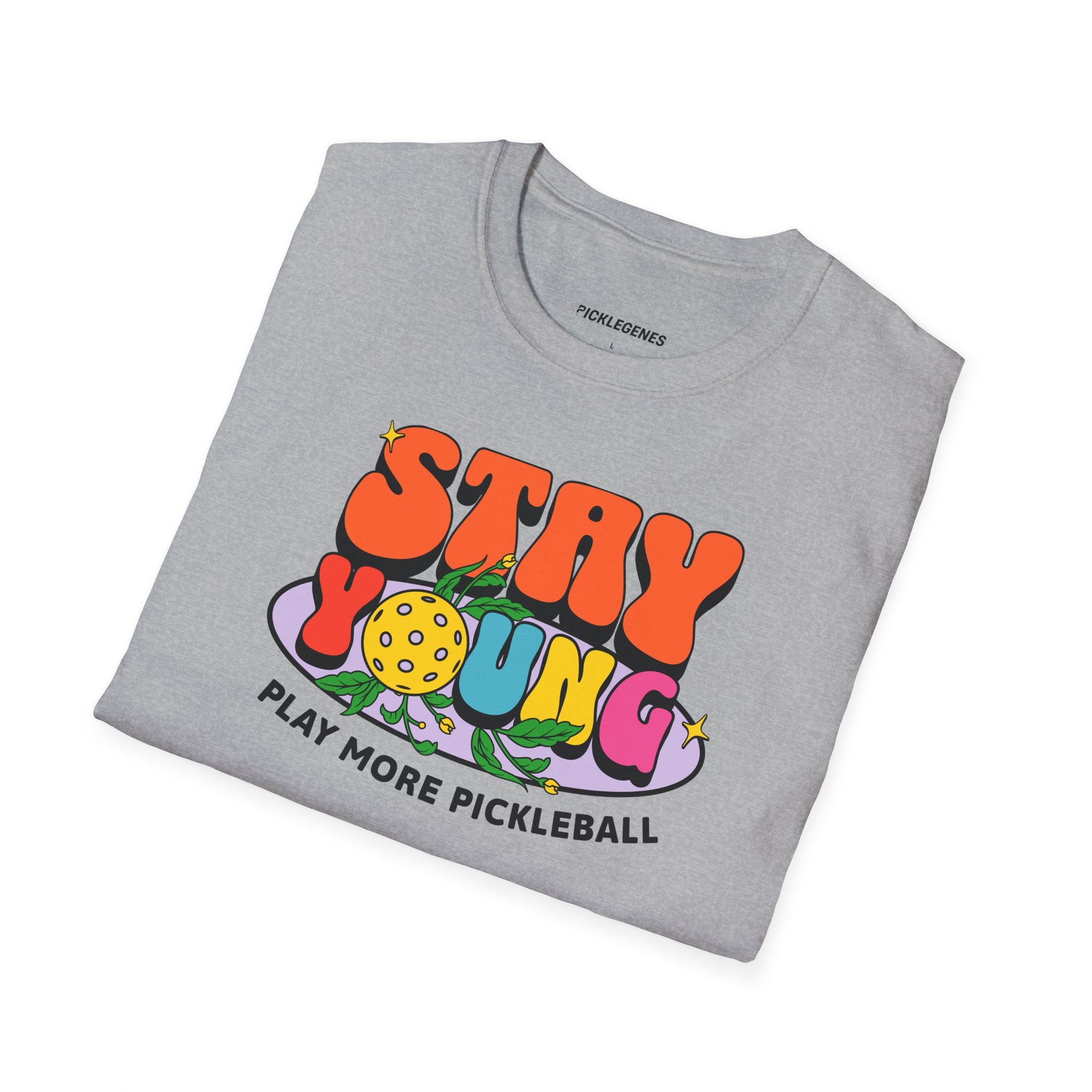 Stay Young Play More Pickleball T-shrit - Pickleball T-Shirt Design 23
